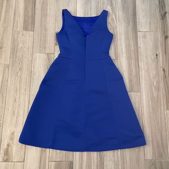 NWOT kate spade v-back structured dress in cobalt blue - Picture 6 of 9